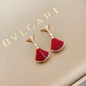 BVLGARI Women’s Earrings Red and Gold